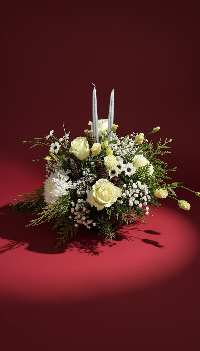 "It's Beginning to Look a Lot Like Christmas" Premium Candle Centerpiece