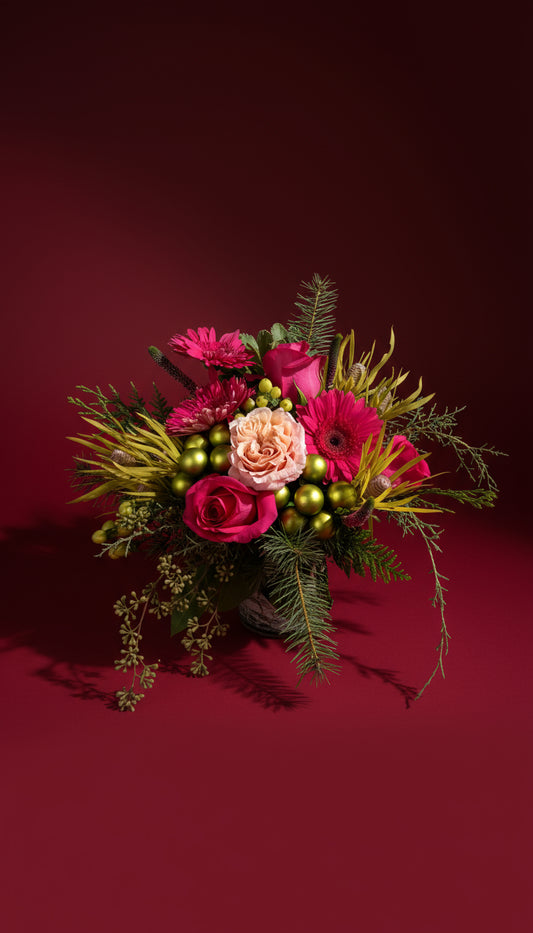 "Mistletoe & Holly" Classic Holiday Arrangement