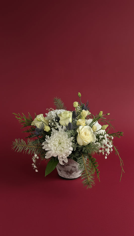 "Shine the Light" Blue & White Holiday Arrangement